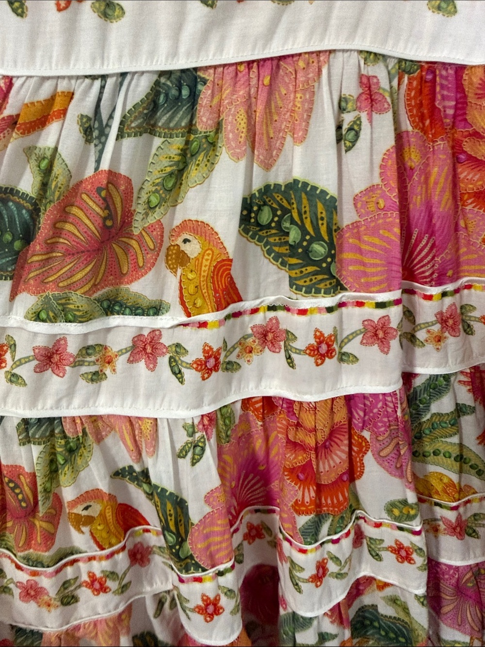 FARM RIO Bloom Tie-Strap Mini Dress M - Picture 6 of 6